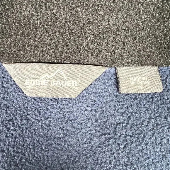 Eddie Bauer Mens Blue Full Zip Waterfall Resort Alaska Fishing Fleece Vest Sz M - Picture 8 of 12
